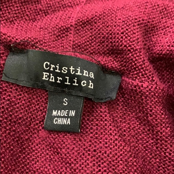 Christina Ehrlich bordeaux layered sweater - Picture 5 of 6